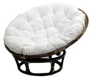 Poltrona da Giardino in Rattan ø115cm Papasan Marrone
