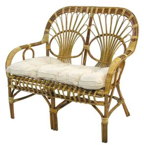 Divano da Giardino Basso in Rattan con Cuscini 105x65H44/62/90cm Sole