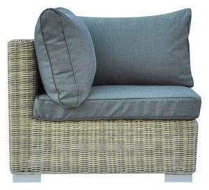 Poltrona Angolare da Giardino in Wicker con Cuscini Vorghini Antigua