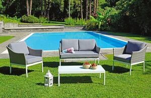 Set da Giardino Divano 2 Poltrone e Tavolino in Alluminio Vorghini Sondrio