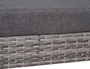 Divano panchina da giardino a 2 posti in Rattan Sintetico e alluminio Grigio 118x75x79 cm