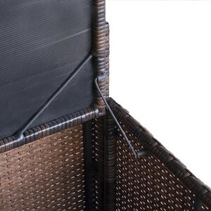 Set Salotto da Giardino in Rattan Sintetico 2 Divani e 2 Tavolini Marrone
