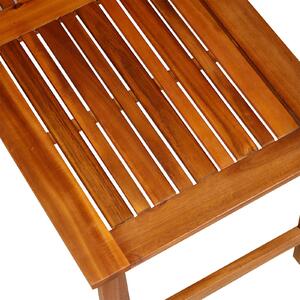 Set Salotto da Giardino in Legno di Acacia Divano 2 Poltrone e Tavolino Marrone