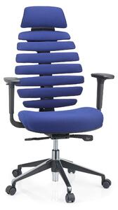 Hjh OFFICE Sedia da ufficio professionale ERGO LINE II PRO Sedia da scrivania ergonomica con braccioli (regolabili in altezza) in tessuto blu Sedia girevole per ufficio e casa