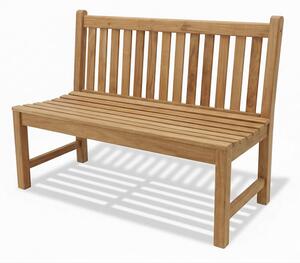 LEX 'Picadelly', panca da esterno in teak senza braccioli, 120 cm
