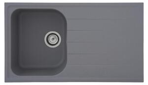 Lavello da cucina Lavello da incasso Lavello in granito 86 x 50 Grigio Respekta Orlando