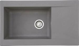 Lavello da incasso Lavello da cucina Granit Mineralite 86 x 50 Grigio Respekta Denver