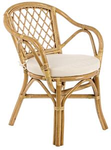 Poltrona da Giardino 54,5x60x80 cm in Rattan con Cuscino Cathina