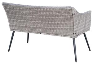 Set da Giardino Divano 2 Poltrone 1 Tavolino Oslo Grigio