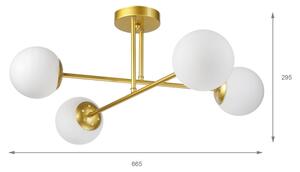 Brilagi - Lampadario a plafone MALIVA 4xE14/15W/230V oro/bianco
