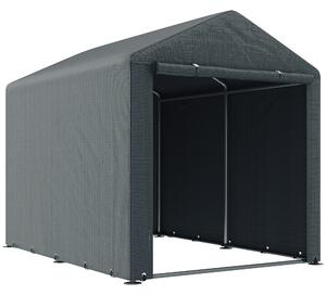 Outsunny Capanno Porta Attrezzi e Tenda Garage per Bici e Moto con Copertura Anti-UV, 1.6x2m, Grigio Scuro | Aosom Italy