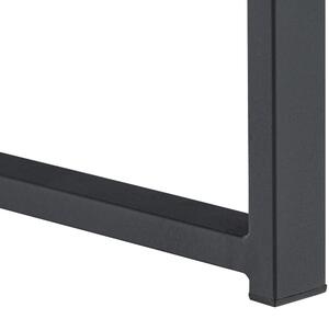 Set Salotto da Giardino Divano 2 Poltrone e Tavolino in Alluminio Grigio e Nero