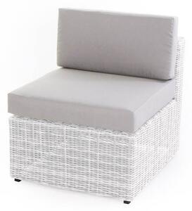 Poltrona Centrale da Giardino in Polyrattan Bianco Bertozzi Diletta