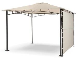 Gazebo a Vela da Giardino 3x3m Telo in Poliuretano con Chiusura a Gas e Ventilazione Taddei Razzaq Beige