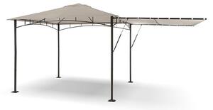 Gazebo a Vela da Giardino 3x3m Telo in Poliuretano con Chiusura a Gas e Ventilazione Taddei Razzaq Beige
