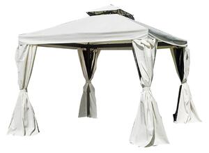 Gazebo da Giardino in Alluminio 3X3m Vorghini Blind Ecrù