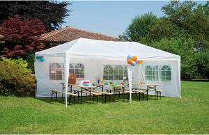 Gazebo da Giardino in Ferro 3X6m Vorghini Party Bianco