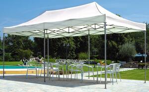 Gazebo Pieghevole da Giardino in Alluminio 3X6m Vorghini Flexible Bianco