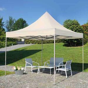 Gazebo da Giardino in Alluminio e Ferro Richiudibile 3x3 mt Vorghini Ecrù