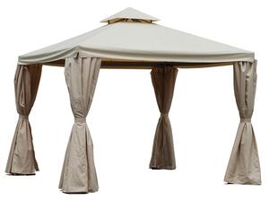 Gazebo da Giardino 3x4m in Alluminio Dallas Lujo Beige