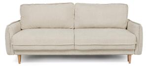 Divano letto in tessuto bouclé beige 215 cm Patti - Bonami Selection