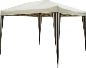 Gazebo da Giardino Pieghevole 3x3m in Alluminio Bauer Rapid Ecrù