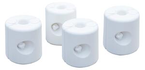 Set 4 Pezzi Base per Gazebo Riempibili 9 Kg x 4 Bianco