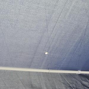 Gazebo da Giardino 1.95x2.5x1.97m in Ferro con 6 Zanzariere Blu e Bianco