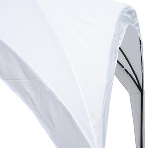 Gazebo da Giardino 3x3x2.55m in Acciaio Bianco