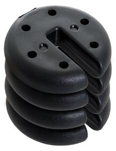 Base per Gazebo 4 pezzi Riempito con Cemento 2.3kg Ø20x4.5 cm