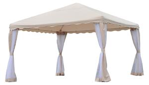 Gazebo da Giardino 3.65x3.65m in Ferro Beige