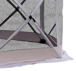 Gazebo da Giardino Pop up 3.55x3.55x2.3m in Poliestere Teli Laterali Beige