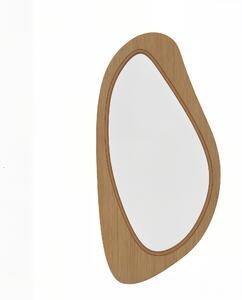 HOMCOM Specchio da parete Specchio finestra con cornice in impiallacciatura di pino per camera da letto soggiorno, 91,5 x 45 x 3 cm, legno naturale | Aosom Italy