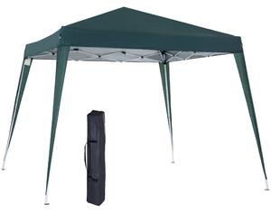 Gazebo da Giardino Pieghevole 297x297x250 cm in Acciaio e Tessuto Oxford Verde