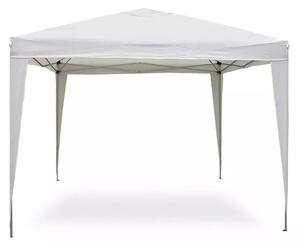 Gazebo da Giardino Pieghevole 3x3m Tessuto Poliestere Becker Bianco
