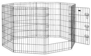 PawHut Parco/recinto modulabile per cani, conigli e roditori, recinzione per piccoli animali interno ed esterno 61 x 91 cm nero | Aosom Italy