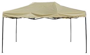 Gazebo da Giardino Pieghevole 4,5x3m in Acciaio e Tessuto Oxford Beige