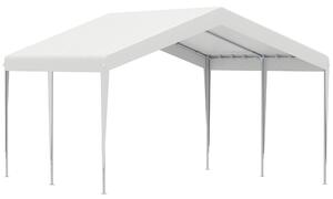 Gazebo da Giardino Garage Portatile 4x4x2,85m in tessuto PE Bianco