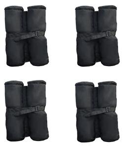 Set 4 Piedistalli Zavorra per Ancoraggio Gazebo con chiusura a Velcro Nero
