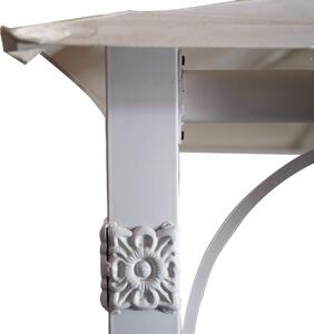 Gazebo da Giardino 3x2m in Acciaio Telo in Poliestere Bianco