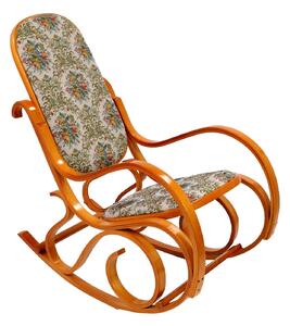 Dondolo da Giardino in Legno di Jelutong 90x55H45/97cm Damascato Miele
