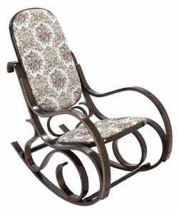 Dondolo da Giardino in Legno di Jelutong 90x55H45/97cm Fiori Noce
