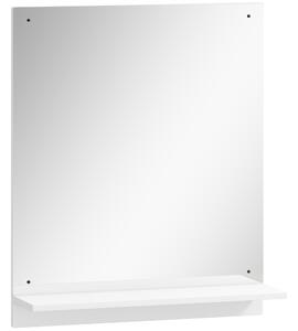 HOMCOM Specchio da bagno 50 x 60 cm Specchio da parete con ripiano, specchio per ingresso, corridoio, Bianco | Aosom Italy