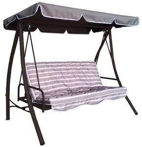 Dondolo Letto da Giardino in Metallo 3 Posti Harmony Moka