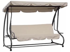 Dondolo 3 Posti da Giardino cm in Acciaio Becker Rodi Beige