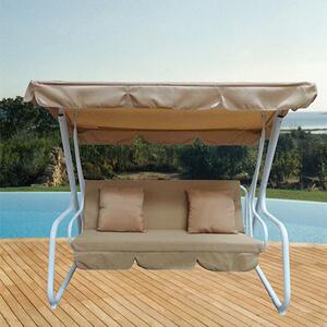 Dondolo Sofa 3 Posti con Schienale Reclinabile per Funzione Letto 200X118X164Cm