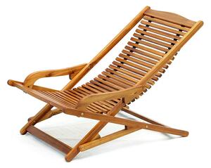 Sdraio da Giardino Pieghevole in Legno Acacia Taddei Vip Relax