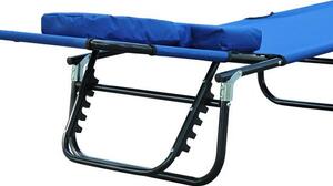 Lettino reclinabile con apertura per il viso blu 190x56x28 cm