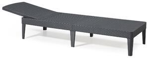 Lettino Prendisole in Resina Bauer Jaipur Graphite