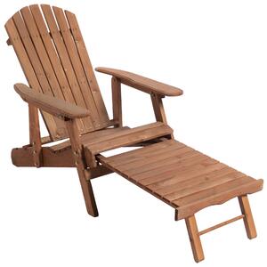 Sedia a Sdraio in Legno Adirondack con Poggiapiedi